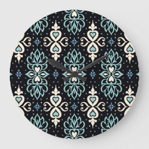 Talavera Azulejos marokkanisches Fliesenmosaik Große Wanduhr