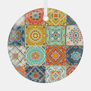 Talavera, Azulejos, türkische Mosaiktapete. Ornament Aus Glas