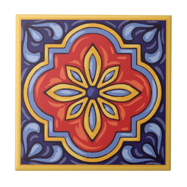 Talavera-Fliese-1 Fliese (Vorderseite)