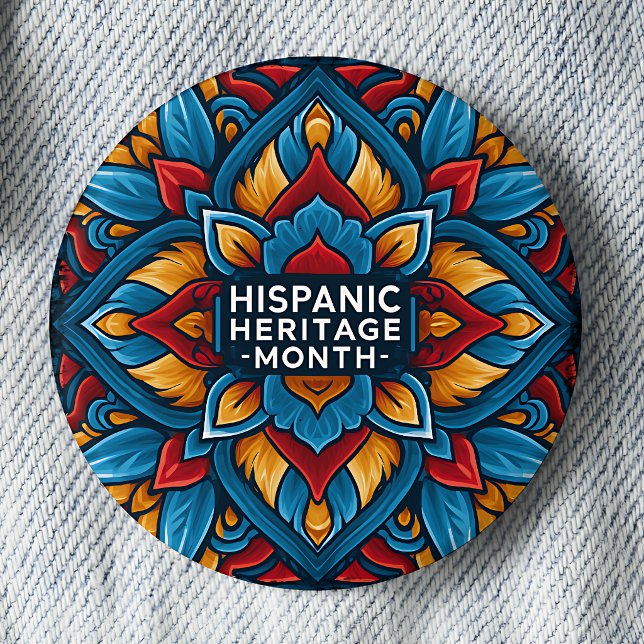 Talavera-Fliesen-Button zum Monat des hispanischen Button (Von Creator hochgeladen)
