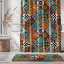 Talavera Fliesen Turquoise Türkis Orange Schwarz W