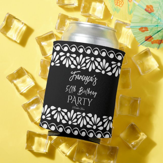 Talavera-Gastgeschenke in Monogramm Dosenkühler (In Situ Sommer)