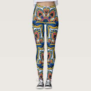 Talavera Indian Mosaik: Keramik Nahtlos. Leggings