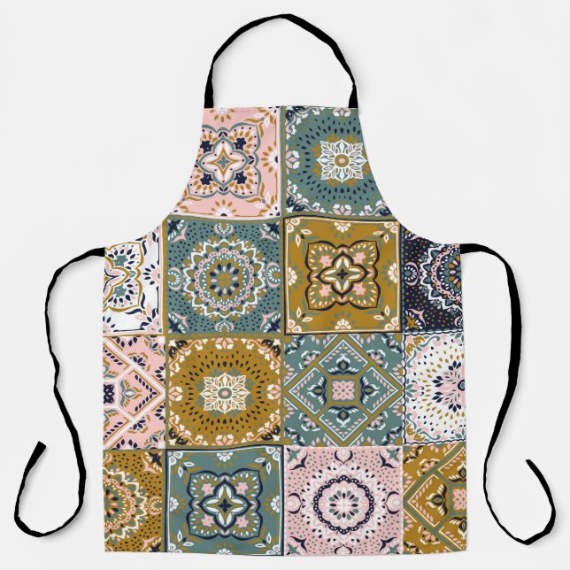 Talavera Indian: Patchwork, ethnisches Mosaik. Schürze (Vorderseite)