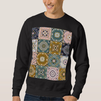 Talavera Indian: Patchwork, ethnisches Mosaik. Sweatshirt