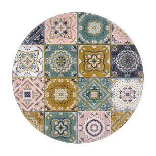 Talavera-Indianer: Patchwork, ethnisches Mosaik. Schneidebrett