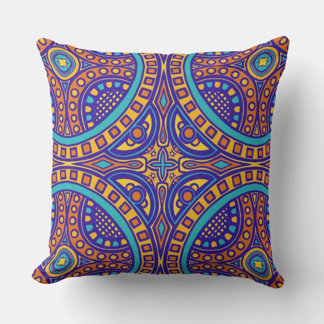 Talavera Keramik Tile Outdoor Pillow Kissen (Vorderseite)