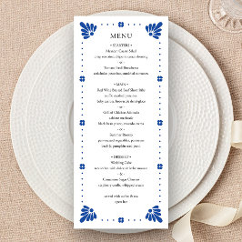 Talavera Mexican Wedding Menu Programm
