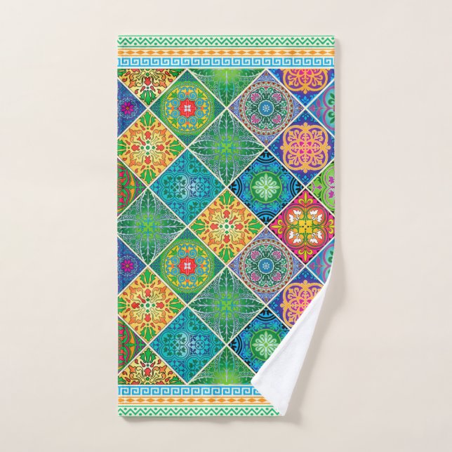 Talavera Muster-2-Handtuch Badhandtuch Set (Handtuch)