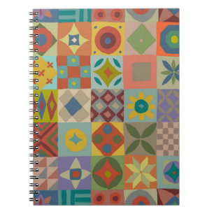 Talavera-Muster. Indisches Flickwerk. Türkischer N Notizblock