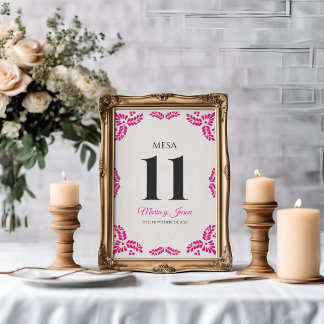 Talavera Rosa Florale Minimalistische Spanische Ho Tischnummer