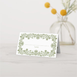 Talavera-Salbei-grüne mexikanische Hochzeit Platzkarte
