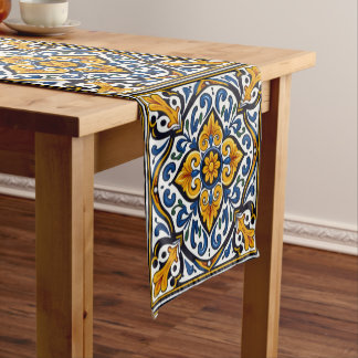 Talavera-Spanische Fliese Kurzer Tischläufer