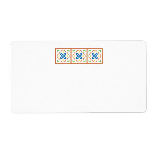 Talavera Spanish Tile Mailing Labels