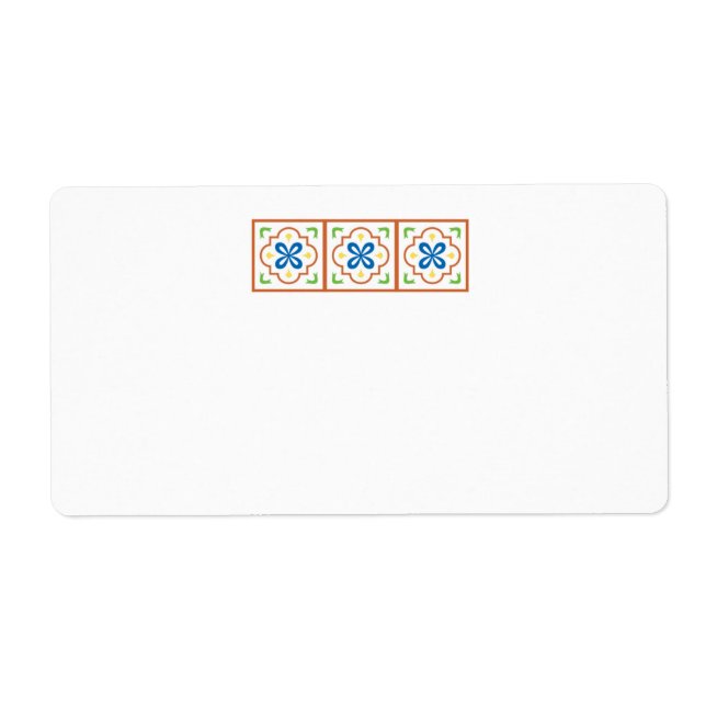 Talavera Spanish Tile Mailing Labels (Vorne)