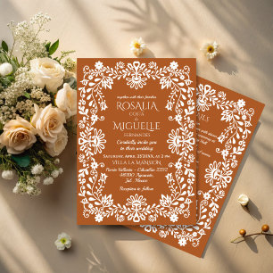Talavera terracotta Mexikanische Hochzeit Einladung