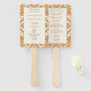 Talavera terracotta Mexikanisches Hochzeitsprogram Fächer