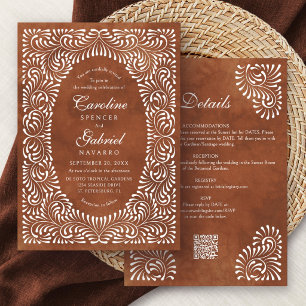 Talavera Terrakotta Fiesta Hochzeit Einladung