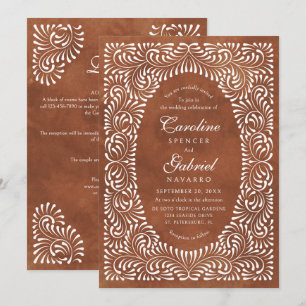 Talavera Terrakotta Fiesta Hochzeit Einladung
