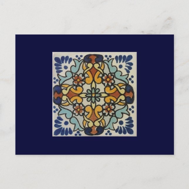 Talavera Tile 2 Postkarte (Vorderseite)