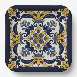 Talavera Tile Cinco Pappteller