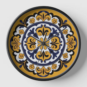 Talavera Tile Cuatro Uhr