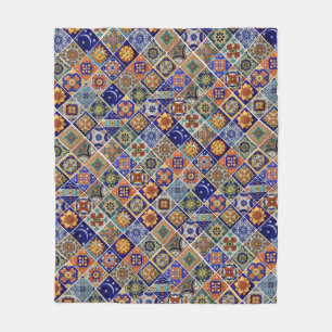 Talavera Tile Image Südwest Style Cudly Soft Fleecedecke