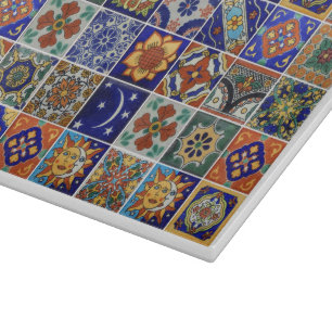 Talavera Tile Image Südwest Style Glas Schneidebrett