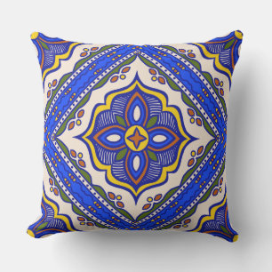 Talavera Tile Outdoor Pillow Kissen