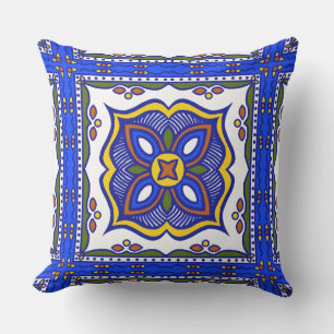 Talavera Tile Outdoor Pillow Kissen
