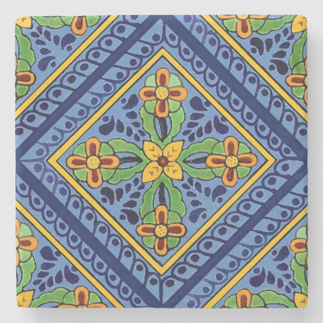 Talavera Tile Steinuntersetzer (Vorderseite)