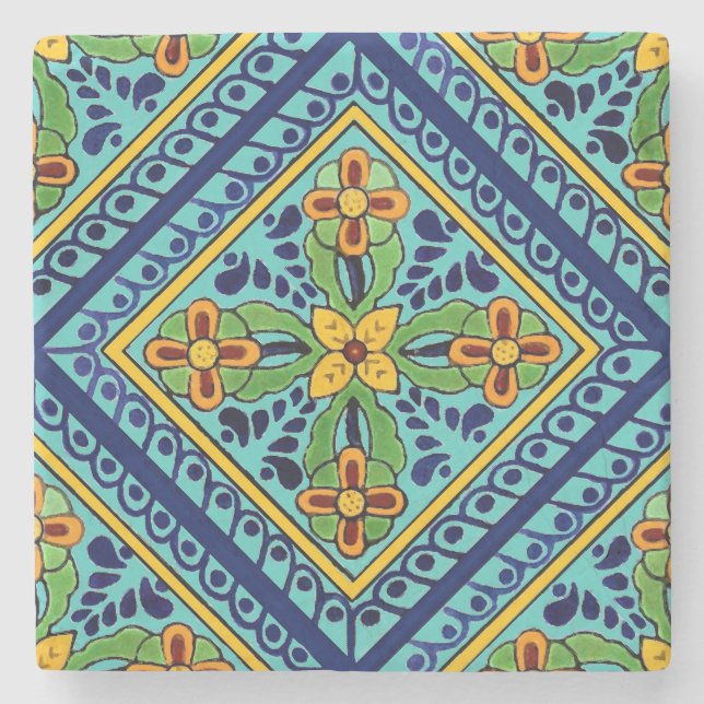 Talavera Tile Steinuntersetzer (Vorderseite)