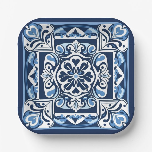 Talavera Tile Uno Pappteller (Vorderseite)