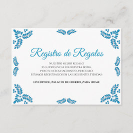 Talavera Turquoise Minimalist Spanish Wedding Begleitkarte