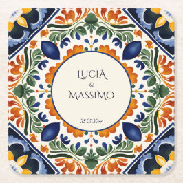 Talavera Vintage mexikanische Gastgeschenke Hochze Rechteckiger Pappuntersetzer