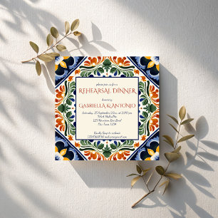 Talavera-Vintage-Mexikanisches Probedinner Einladung