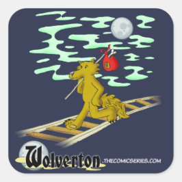 Talbot auf Tracks Quadratischer Aufkleber