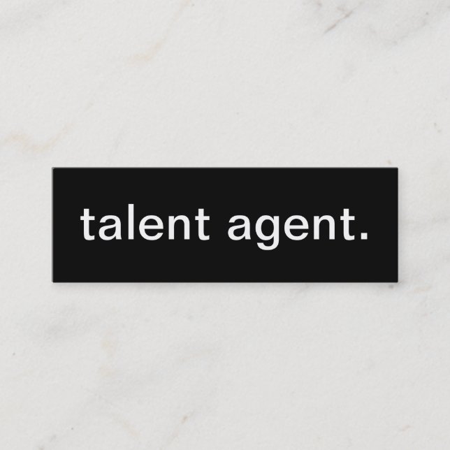 Talent-Agent-Geschäfts-Karte Mini Visitenkarte (Vorderseite)