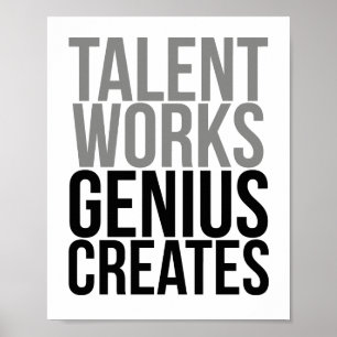 Talent-Arbeits-Genie schafft Poster