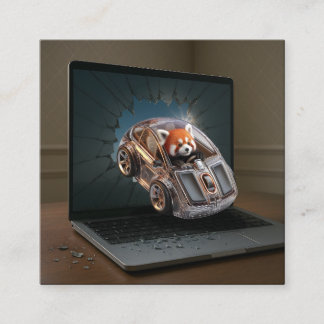 Talent bricht durch. quadratische visitenkarte