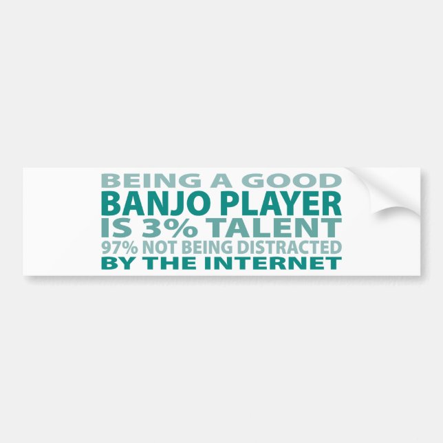 Talent des Banjo-Spieler-3% Autoaufkleber (Vorne)