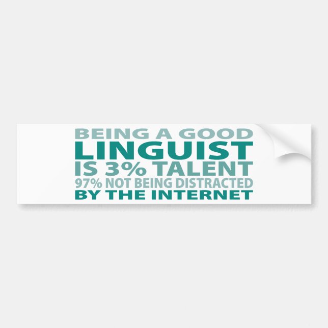 Talent des Linguist-3% Autoaufkleber (Vorne)