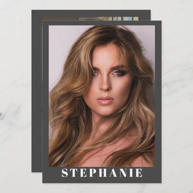 Talent Essentials Flip Card | Custom Comp Cards Einladung (Vorne/Hinten)