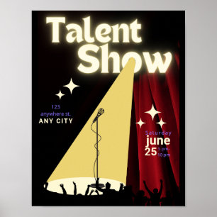 Talent Show Flyer, Flyer anzeigen, Talentwettbewer Poster