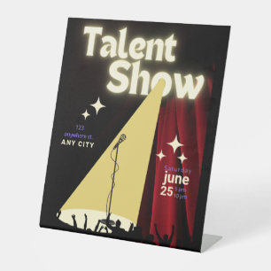 Talent Show Flyer, Flyer anzeigen, Talentwettbewer Sockelschild