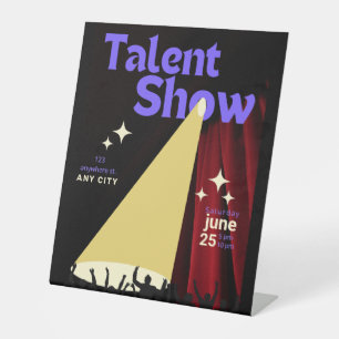 Talent-Show-Poster, Showflyer, Talentwettbewerb Sockelschild