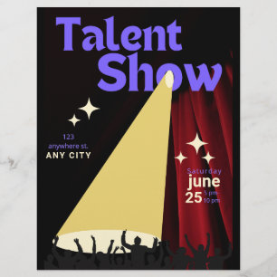 Talent-Show-Poster, Showposter, Talentwettbewerb Flyer