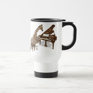 Talented Giraffe Plays Grand Piano Reisebecher