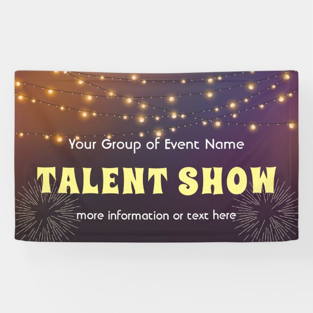 Talentshow mit String Lights-Banner Banner (Horizontal)
