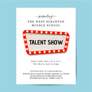Talentshow / Varietätsausstellung Flyer
